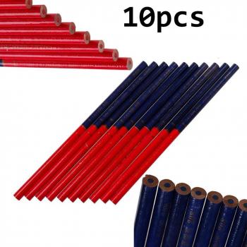 10Pcs Blue and Red Lead Carpenter Pencils