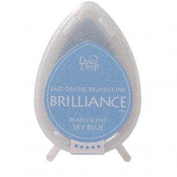 Tsukineko 3.5 x 5 cm Blue Brilliance Pigment Stamp Pad