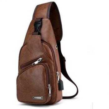 Men's Casual Leather PU Messenger Bag