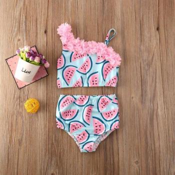 Bañador de sandía para niña pequeña