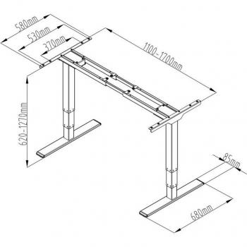 Estructura regulable Digitus DA-90433
