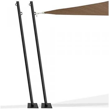 Lote de 2 Soportes para Velas Solares de 220 cm Incluyendo Postes y Fundaciones de Hierro