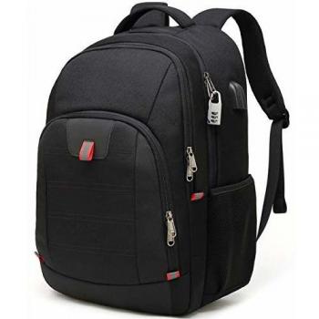 Zaino Porta PC Impermeabile USB Zaini Laptop 17.3 Pollici Computer Notebook Borsa Multifunzionale Casual Viaggio Bussiness Nero