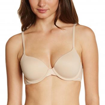 Calvin Klein T-shirt Parfaitement Ajusté (Soutien-Gorge à Armatures, Beige, 95B) Femme