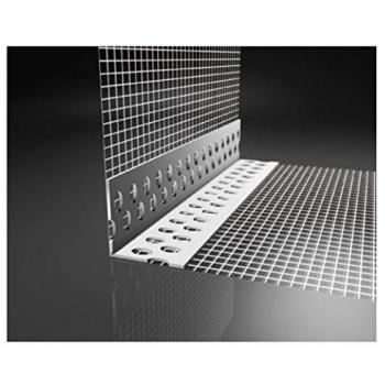 Paraspigolo plastica c/rete fibra mt.2,5cm.12x8 confezione da pezzi 60