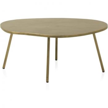 Table d'appoint dorée en métal 74x42x99cm