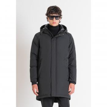Parka Sostenible Negra con Logo