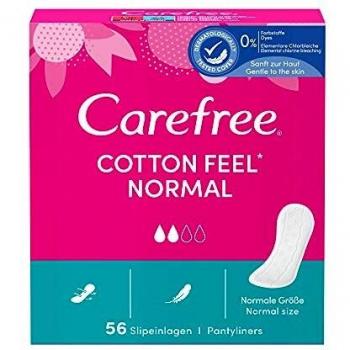 Slipeinlagen Carefree – Baumwollgefühl, Duftfrei & atmungsaktiv, S/M