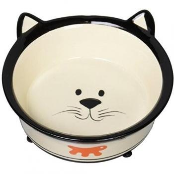 Ferplast Gamelle en céramique émaillée pour chats – Medium (Ø 14 × 5 cm) 0,3 L