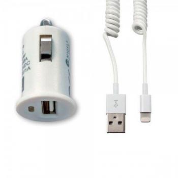 Carregador Carro Tech Fuzzion ACECHA0023WH 12V com Cabo para iPhone 5