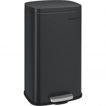 Pedal-Operated Black Waste Bin