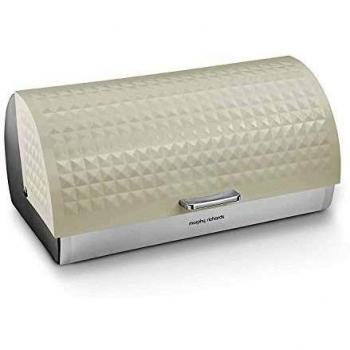 Morphy Richard's 978052 Dimensions Roll Top Bread Bin in Ivory Cream and Stainless Steel