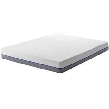 BELIANI Eu Super King Size Mattress 6ft White Grey Foam Filling Polyester Cover Glee