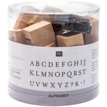 RICO alfabet stempels 30 stuks met inktpad