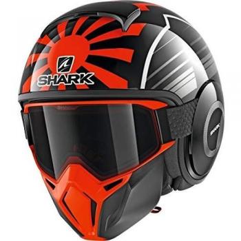 Nachtjäger Herren NC Motorradhelm Schwarz/Orange – Mittelgröße M