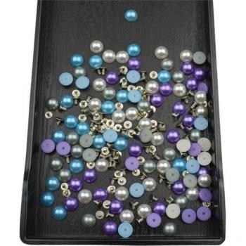 8MM Semicircle Imitation Pearl Flat Back Rivets