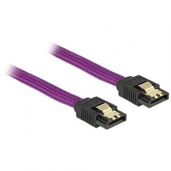 Delock 83692 100‑cm Purple Straight SATA 6 Gb/s Cable