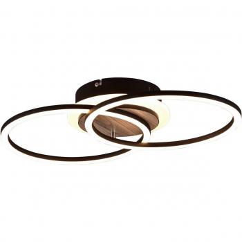 Plafoniera LED Angers effetto legno 47 cm con telecomando