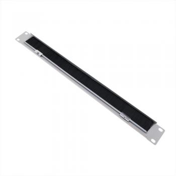 RackMatic 1U 19 Rack Cable Panel with Brush - White