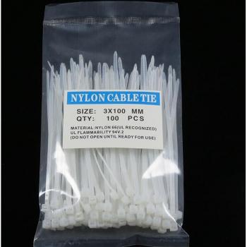 Self-Locking 100-Pack Plastic Cable Ties – Heavy Duty SnugFit
