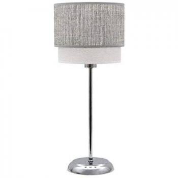 Fabrilamp - Lámpara de Mesa Kenya 1xe14 Gris/blanco 45x18x18 Cm