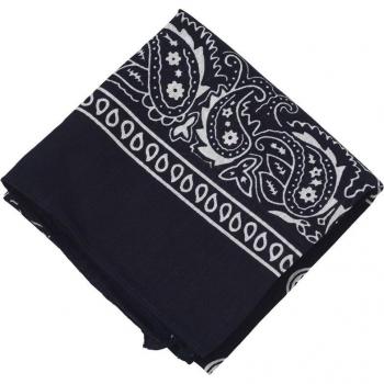 Navy Blue Double-Sided Paisley Bandana