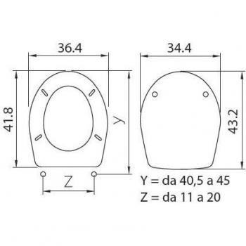 Colibrì 2 WC Sedile – Bianco MDF