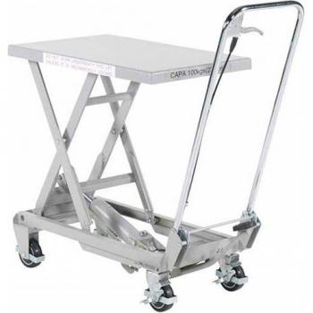Elevatore Manuale in Alluminio Matisère – Sollevamento 755mm, Capacità 100kg – Uso Alimentare/Farmaceutico