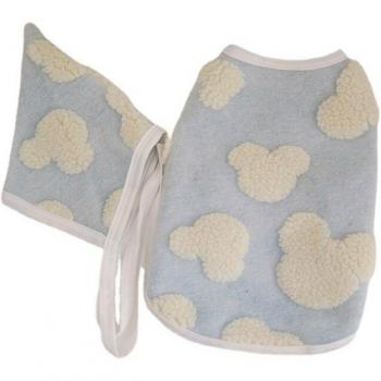 Gilet doux en laine pour chien avec broderie ours, costume d'hiver chaud et confortable avec chapeau pour bouledogue français