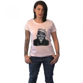 T-Shirt Biggie Smalls per Donne Trust Nobody in Cotone