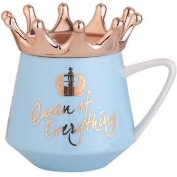 Multicolor Crown Design Milk Coffee Mug