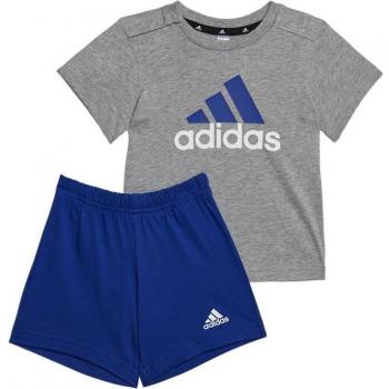 Adidas Tuta Bambino Grey Heather e Blu Semi Lucido S23 9-12 Mesi