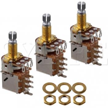 3pcs A500k 18mm Shaft Push-Pull Pot for Guitar Control