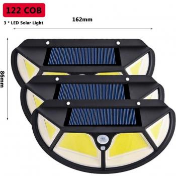 Solar Powered LED Wall Lamp with 3 Modes, Motion Sensor, SMD2835, Built-in Battery, Waterproof