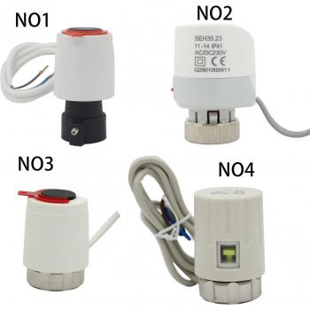 Electric thermal drive motor head for manifold plumbing