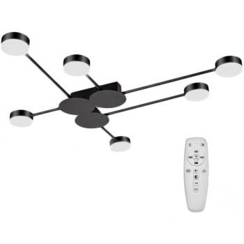Toolight APP521-6C Lámpara Negra de Techo con 6 Puntos de Luz