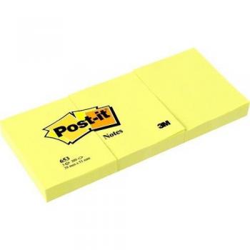 3M Post-it Notes 51x38mm Canary Yellow 3 Pack