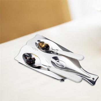 Triple Spoon Holder in Stainless Steel
