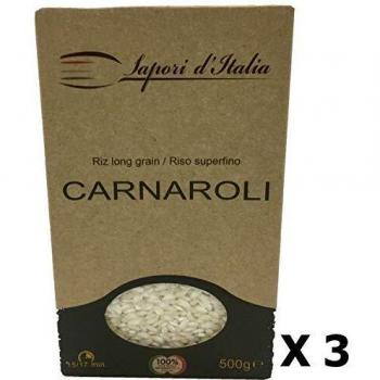 Pack de 3 Riz Long Carnaroli - Italie - Sapori d'Italia - 500g