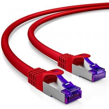 DeleyCON 1m Gigabit Lan Kabel SFTP Kupfer für DSL Switch Router - Rot