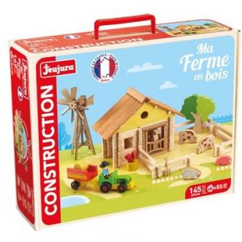 JEUJURA Ferme Enchantée – Kit de Construction – 145 Éléments