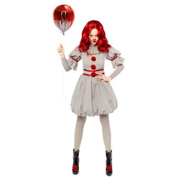 Ropaje Gris de Pennywise para Damas – Edición Amscan Vintage