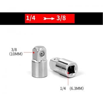 3/8 naar 1/4 Dopsleutel Adapter voor 1/2 Aandrijving