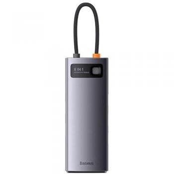 Baseus StarJoy Multiport USB-C Hub 8-in-1 with Power Delivery - Gray