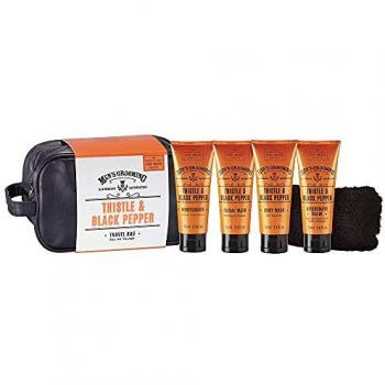 Scottish Fine Soaps Men's Grooming Thistle & Black Pepper Travel Bag