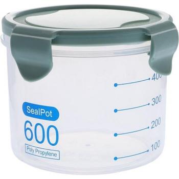 Plastic Sealing Food Preservation Box, 600ml/800ml/1000ml, Pink/Blue/Green