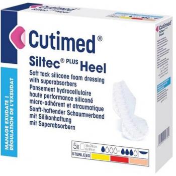 Cutimed Siltec Heel Plus 16x24 cm Silikon-Kompressen für Ferse