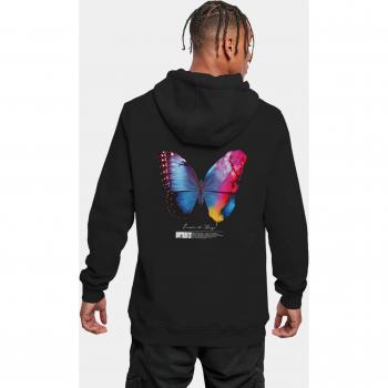 Mister Tee Felpa a Manica Lunga Butterfly 2.0 Nera XL con Cappuccio