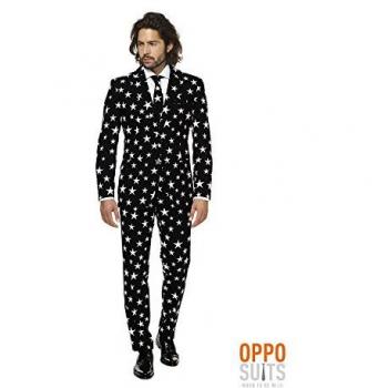Black & White OppoSuits Men’s Slim Fit Suit & Tie, Size 40 Regular