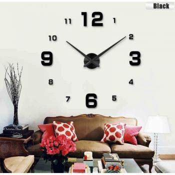 Grande Horloge Murale 3D Décorative